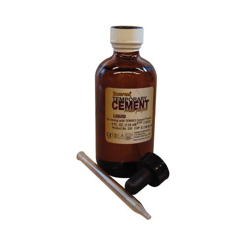 Temrex 320 Zinc Oxide Eugenol Temporary Dental Cement Liquid 4 Oz Bottle Temrex 320 Zinc Oxide Eugenol Temporary Dental Cement Liquid 4 Oz Bottle